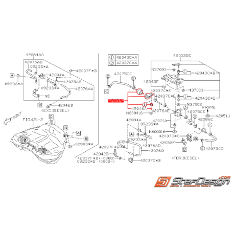 Régulateur de pression de carburant SUBARU FORESTER 2010