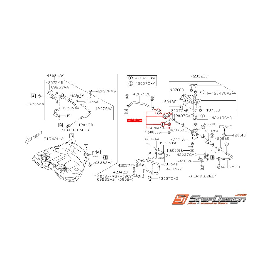Régulateur de pression de carburant SUBARU FORESTER 2010