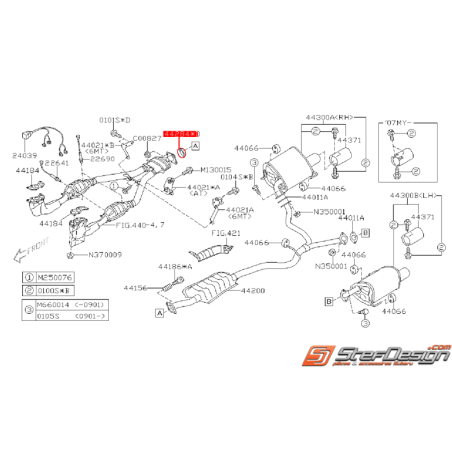 Joint d'échappement collecteur/intermédiaire SUBARU LEGACY 2004 