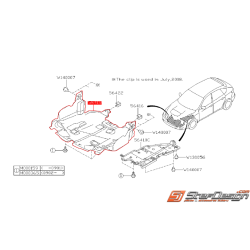 Cache sous-moteur origine SUBARU WRX/STI 08-14