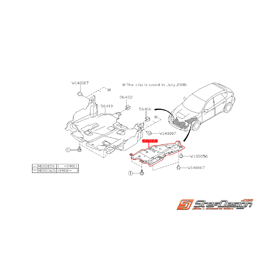 Cache de boite de vitesse SUBARU WRX/STI 08-14