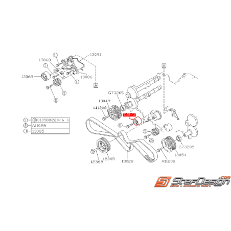 Galet tendeur origine SUBARU SVX 1994