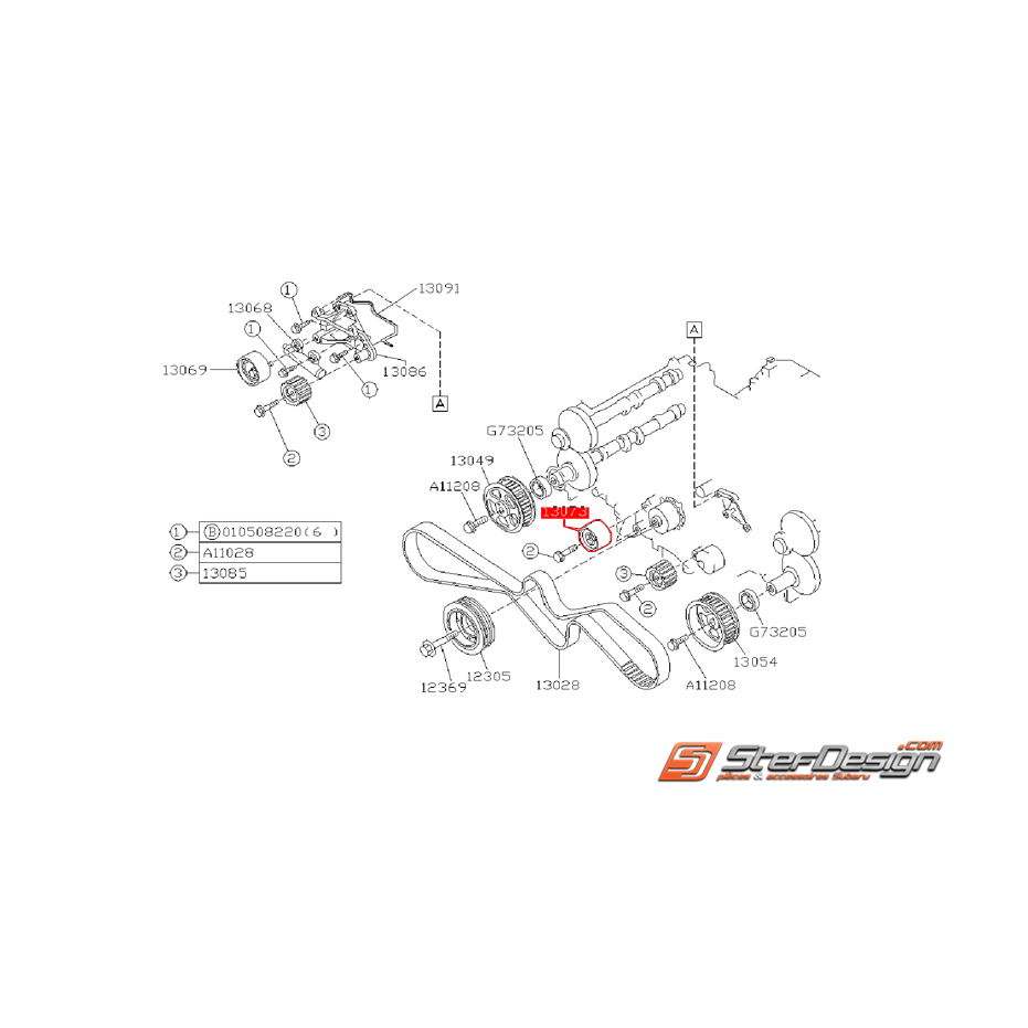 Galet tendeur origine SUBARU SVX 1994