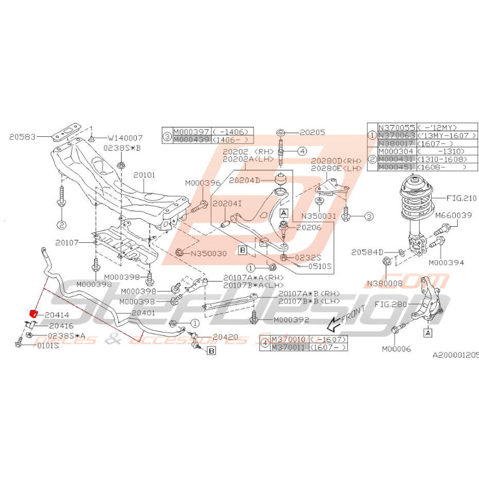 Silent bloc de barre stabilisatrice avant Boxer diesel 22mm