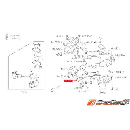 Joint d'échappement de catalyseur SUBARU FORESTER 2002 Atmosphérique