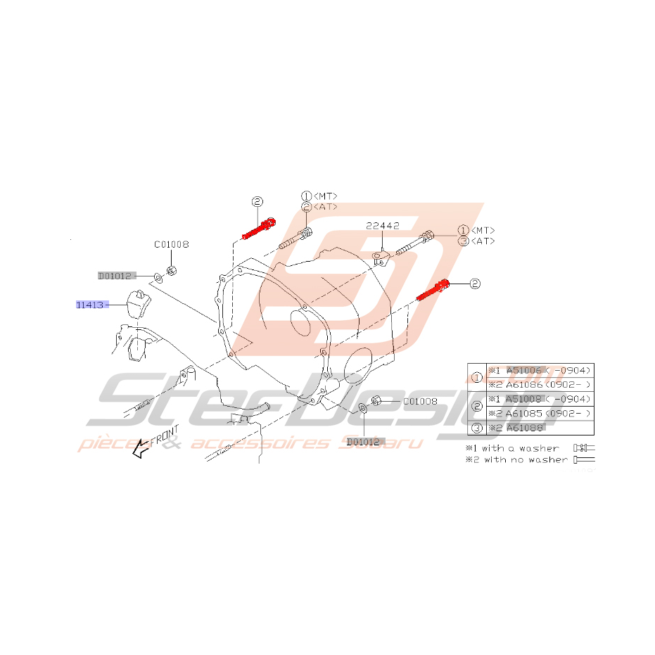 Vis de fixation de boite de vitesse