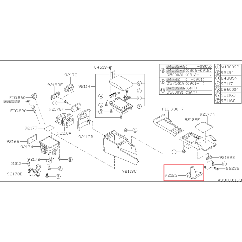 Soufflet de levier de vitesse subaru STI 08-14