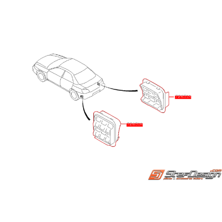 Aérateur arrière origine SUBARU WRX/STI 01-07