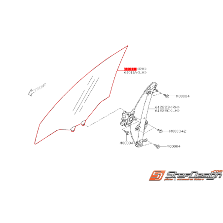 Vitre avant origine SUBARU WRX/STI 2008 au 20/10/2008