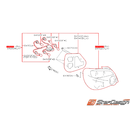 Feu arrière origine subaru WRX/STI 03-05