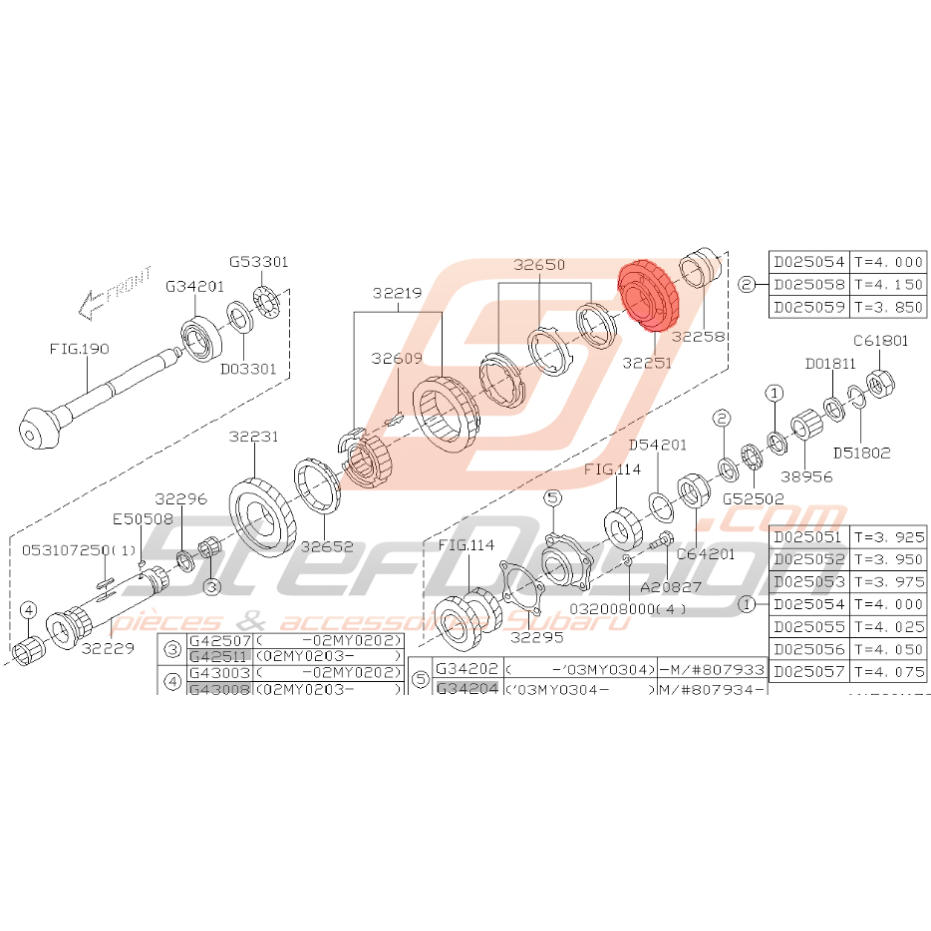 Pignon de 2ème impreza WRX 2001-2002 Pignon de 2ème impreza WRX 2001-2002