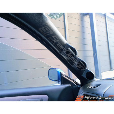 Support 3 manomètres montant de pare brise noir impreza GT