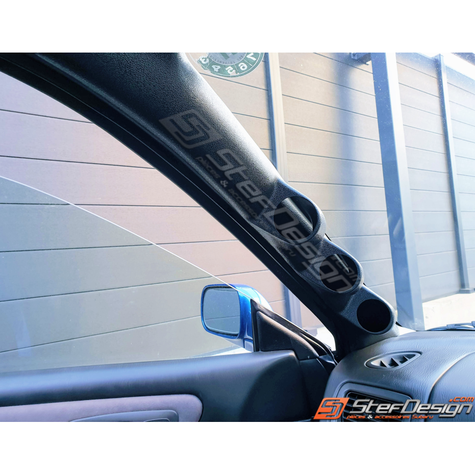 Support 3 manomètres montant de pare brise noir impreza GT