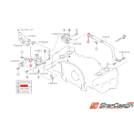 Joint de valve EGR SUBARU WRX/STI 06-07