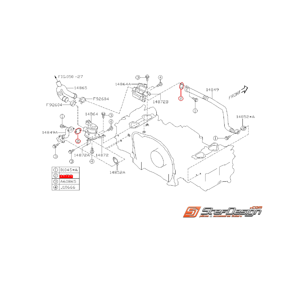 Joint de valve EGR SUBARU WRX/STI 06-07
