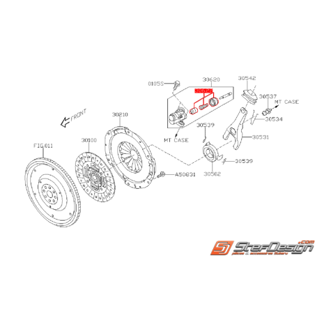 Kit de réparation de récepteur d'embrayage SUBARU FORESTER 2011 Diesel