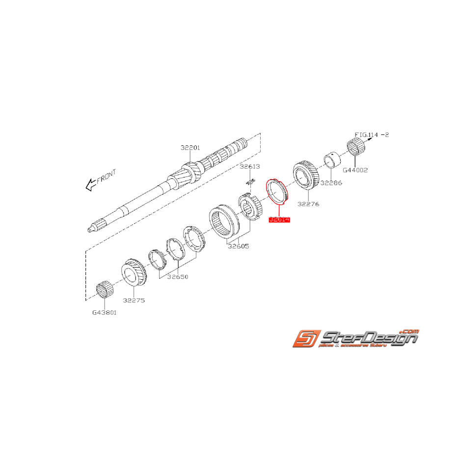Bague de synchro 4ème/5ème/6ème boite 6 SUBARU STI 01-14
