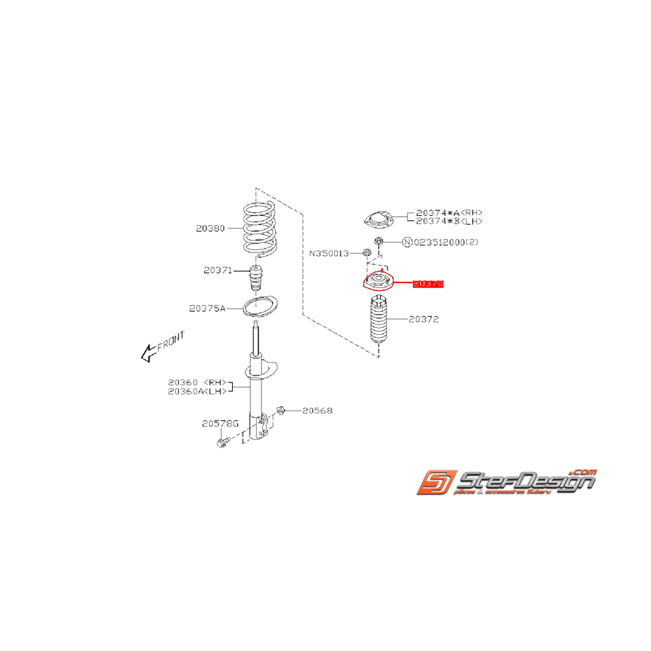 Coupelle arrière origine SUBARU FORESTER 2006 