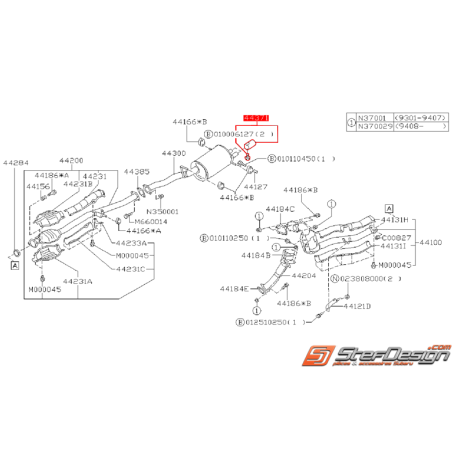 Embout de silencieux d'échappement SUBARU GT 94-00