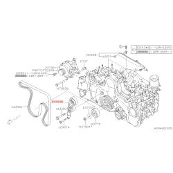 Tendeur courroie accessoire origine subaru XV 2.0l diesel