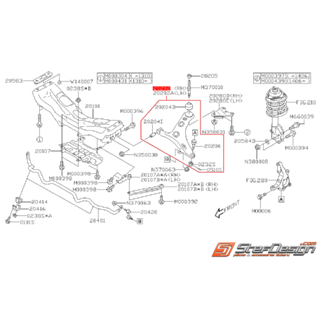 Triangle avant origine SUBARU FORESTER 2014 Diesel