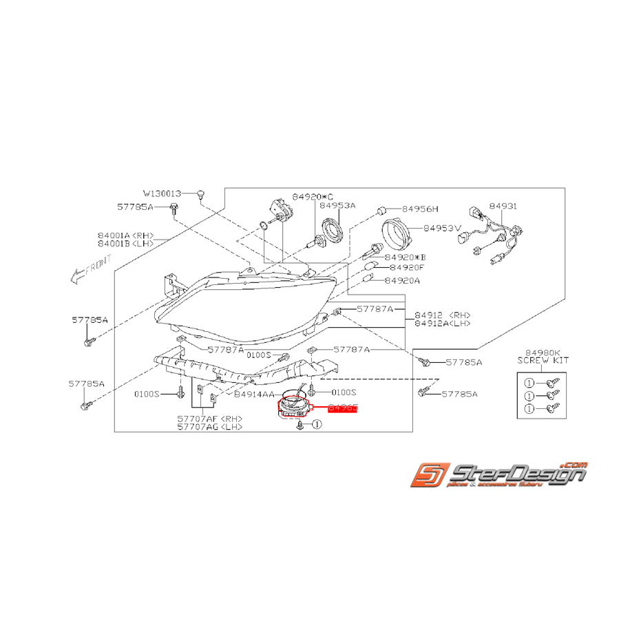 Ballast de phare avant xénon origine SUBARU WRX/STI 06-14