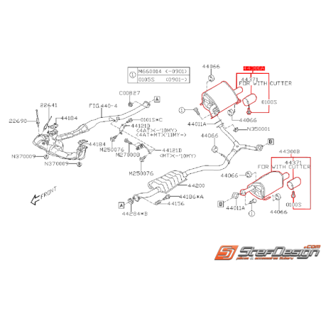 Silencieux d'échappement origine SUBARU FORESTER 2008 Atmo