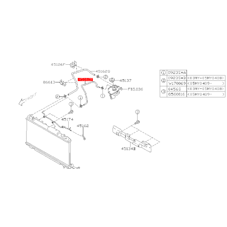 Durite de trop plein supérieur de radiateur SUBARU WRX/STI 03-07