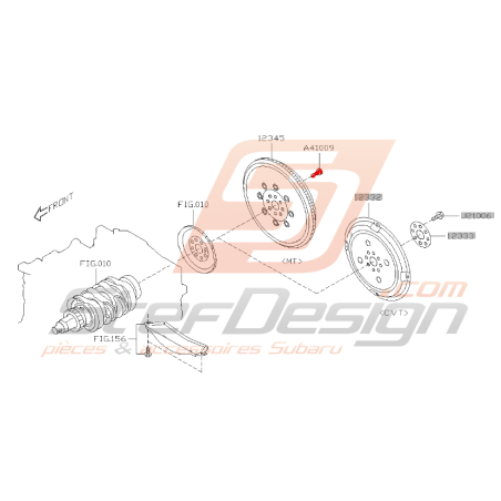 Vis de volant moteur 2.0l diesel