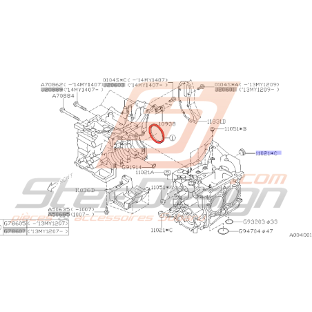 Joint spy de vilebrequin subaru 2.0l diesel