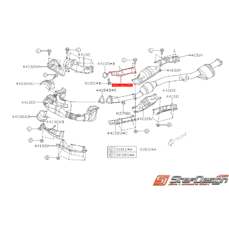 Tôle de protection supérieur d'échappement SUBARU 2.0R 2006