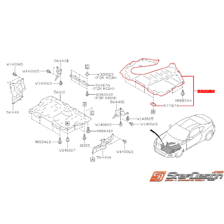 Carter sous moteur partie arrière SUBARU BRZ / TOYOTA GT 86