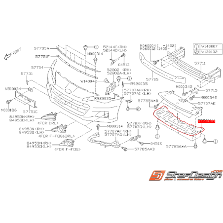 Carter de protection sous pare choc SUBARU BRZ / TOYOTA GT 86