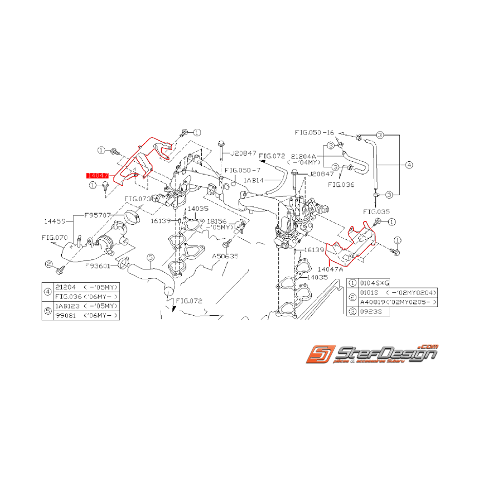 Tôle de protection d'injecteur origine SUBARU WRX/STI 01-05 Tôle de protection d'injecteur origine SUBARU WRX/STI 01-05