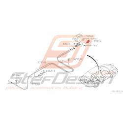 Tirette d'ouverture de coffre subaru impreza STI 2011