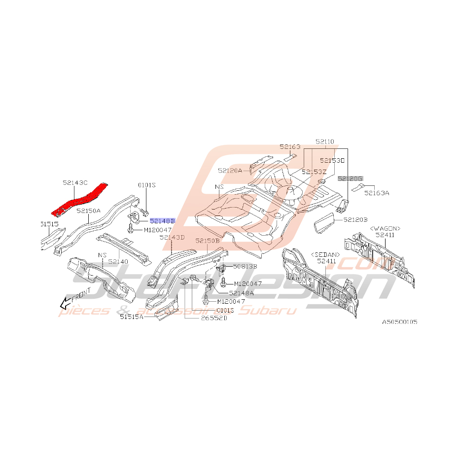 Renfort avant STI 2004