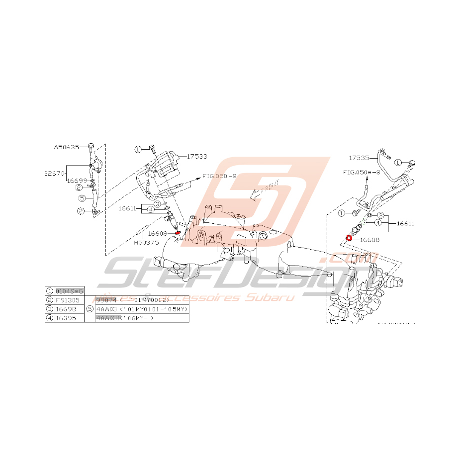 Joint injecteur WRX et STI 2001 à 2007