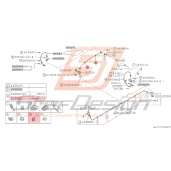 Agrafe de durite de frein arrière impreza GT 1998