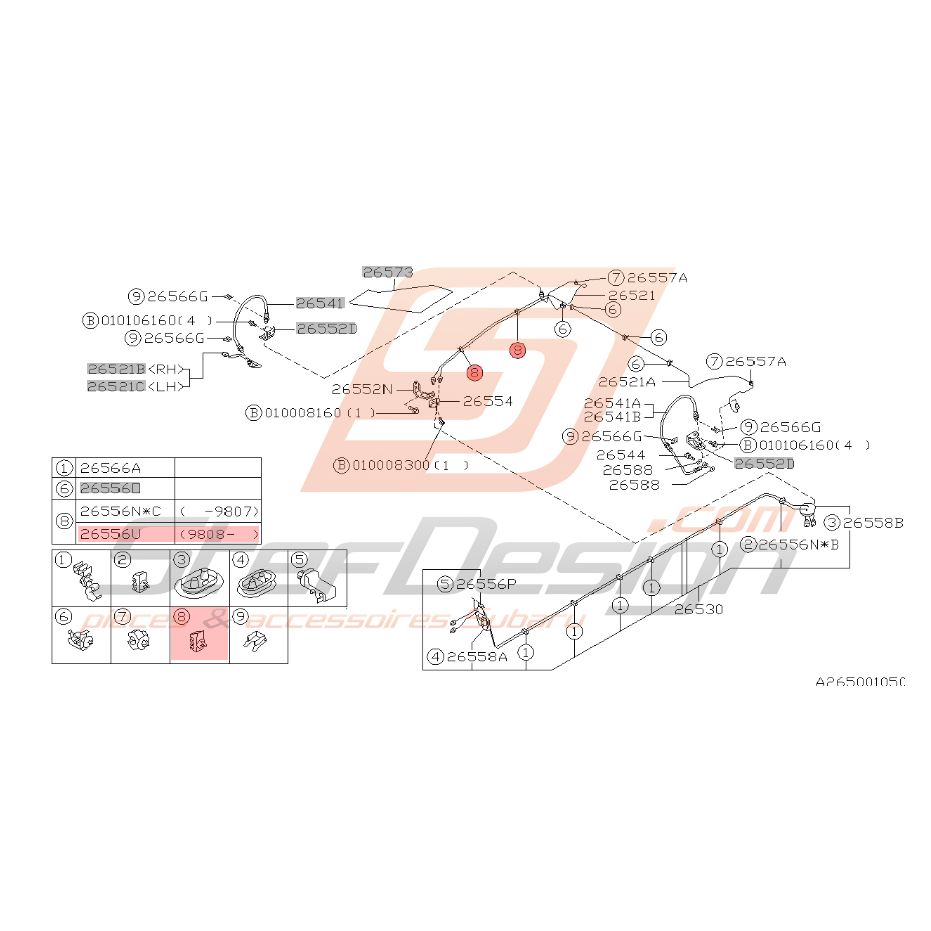 Agrafe de durite de frein arrière impreza GT 1998 Agrafe de durite de frein arrière impreza GT 1998