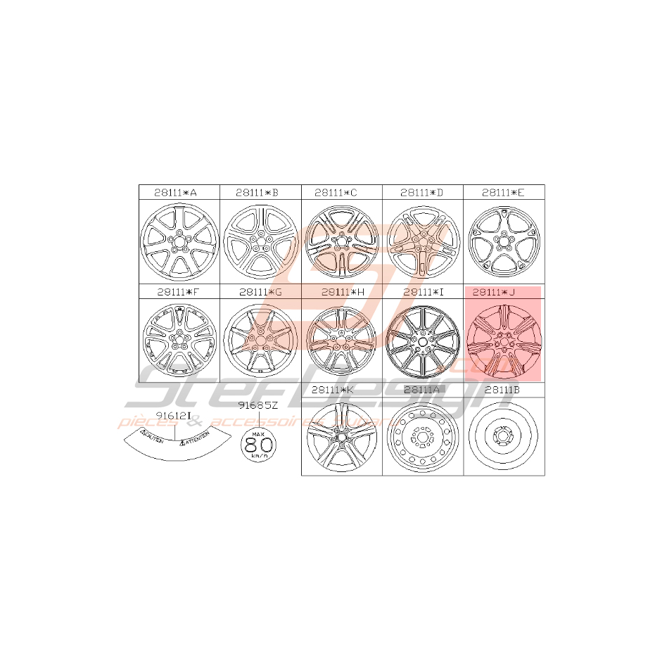 Jante aluminium WRX 2007 17 pouce origine subaru