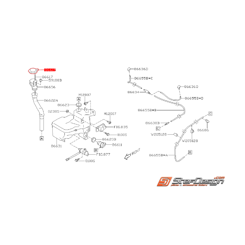 Bouchon de lava glace pour SUBARU BRZ 13-16 / TOYOTA GT 86 Bouchon de lava glace pour SUBARU BRZ 13-16 / TOYOTA GT 86