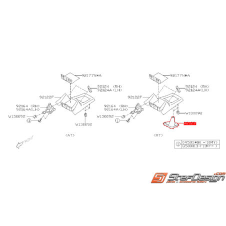 Soufflet de levier de vitesse boite 6 SUBARU FORESTER DIESEL 2010