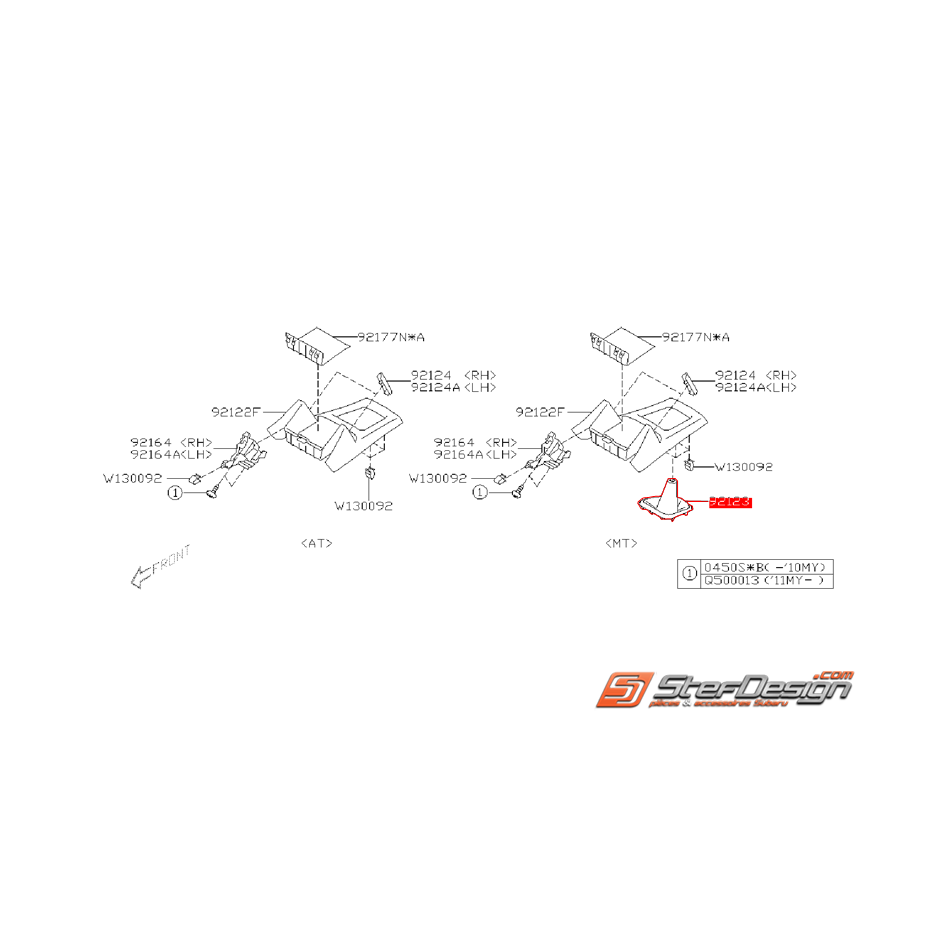 Soufflet de levier de vitesse boite 6 SUBARU FORESTER DIESEL 2010