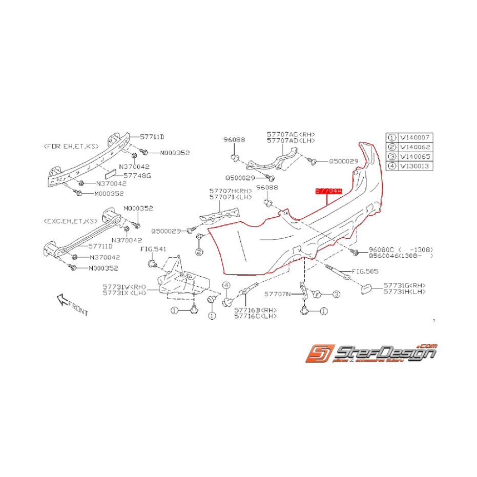 Pare choc arrière origine SUBARU BRZ 2013-2016 / TOYOTA GT 86