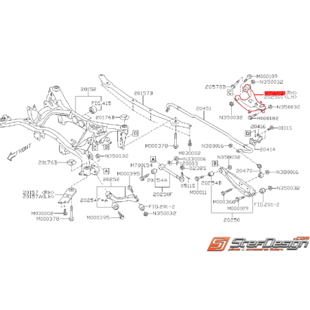 Triangle arrière origine SUBARU WRX/STI 08-14