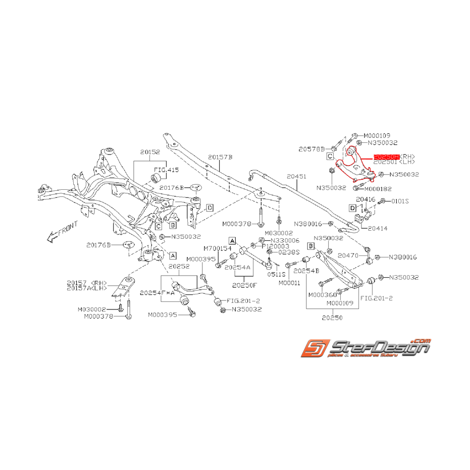 Triangle arrière origine SUBARU WRX/STI 08-14