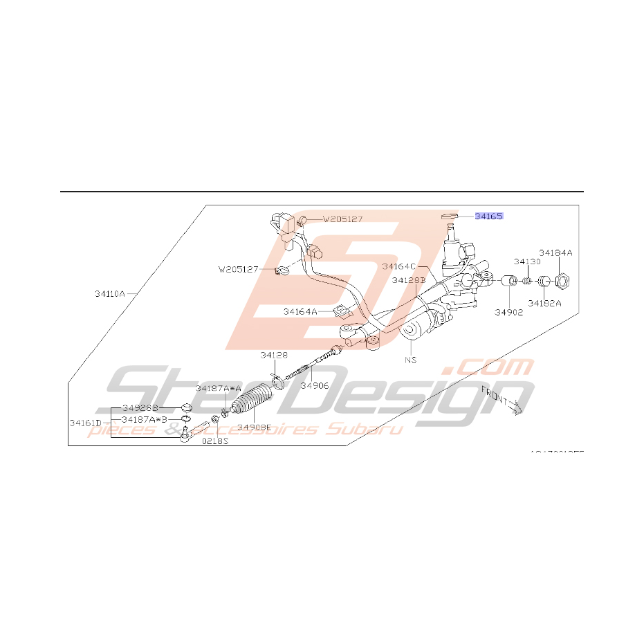 Cremaillère de direction LEGACY 2010