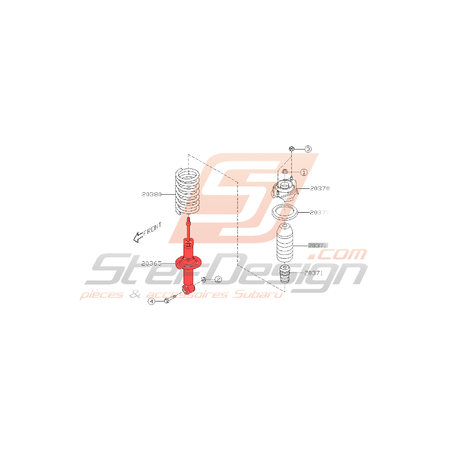 Amortisseur arrière Legacy 2010