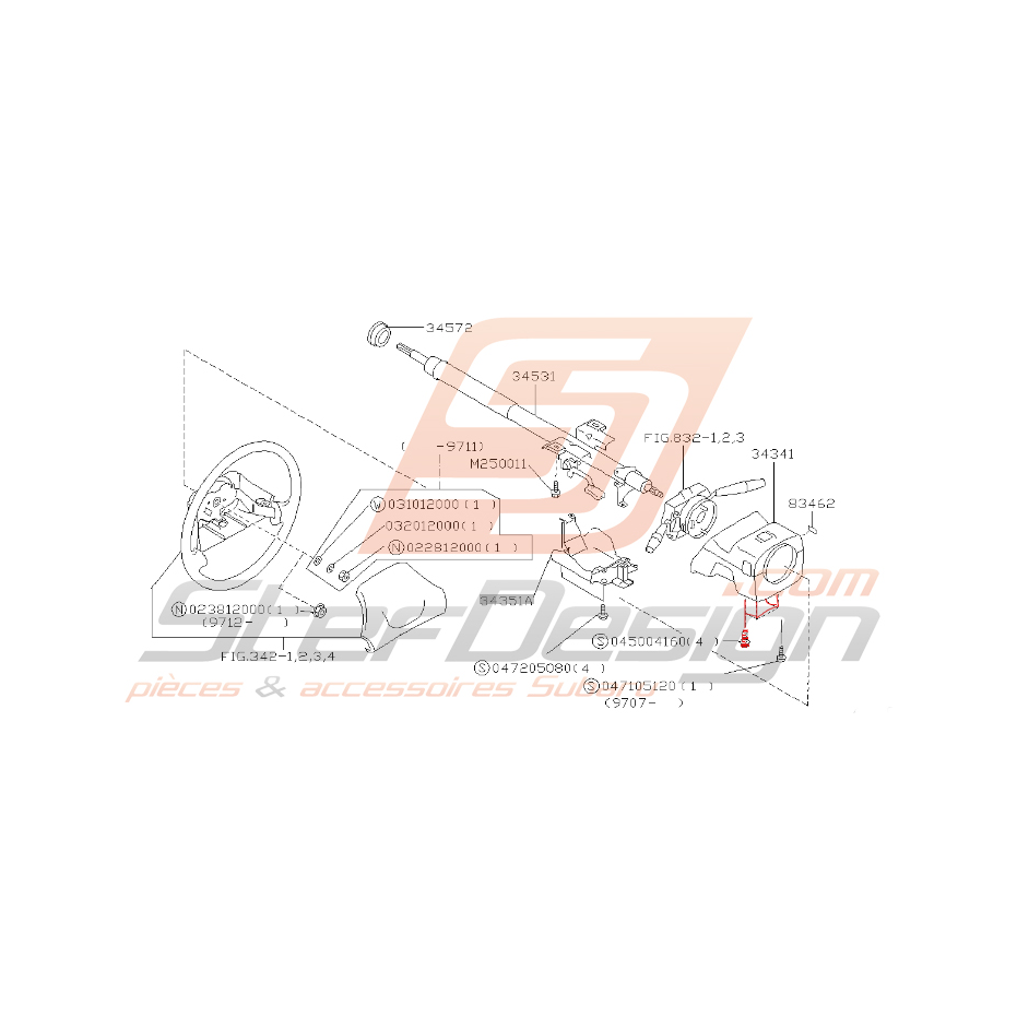 Vis du cache commodo GT 1996 Vis du cache commodo GT 1996