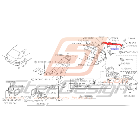 Durite entré du radiateur de chauffage GT 1993 à 1996